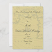 Pirate Thleed Wedding Invites Kaart (Achterkant)