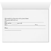 Pirate Thmed Birthday Party Invite for Son (Binenzijde Horizontaal (Onderkant))