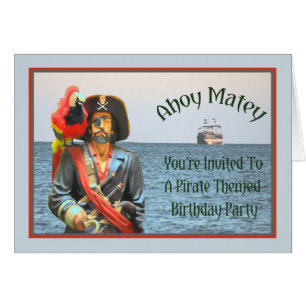 Pirate Thmed Birthday Party Invite for Son
