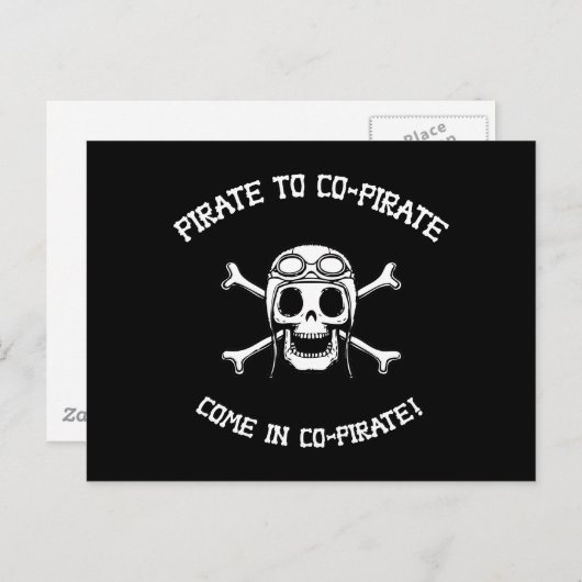 Pirate to Co-Pirate Briefkaart (Voorkant / Achterkant)