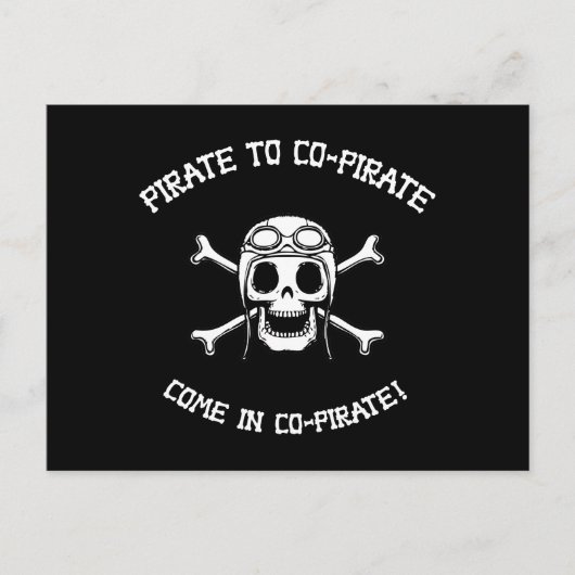 Pirate to Co-Pirate Briefkaart (Voorkant)