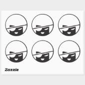 Pirate Tran stickit van jaesond Ronde Sticker (Vel)