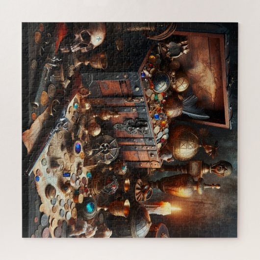 Pirate Treasure Borst Puzzel Legpuzzel (Horizontaal)