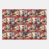 Pirate Treasure Boy's Birthday Personalize Name 3 Inpakpapier Vel (Voorkant 2)