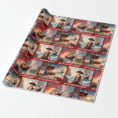 Pirate Treasure Boy's Birthday Personalize Name Cadeaupapier (Uitgerold)