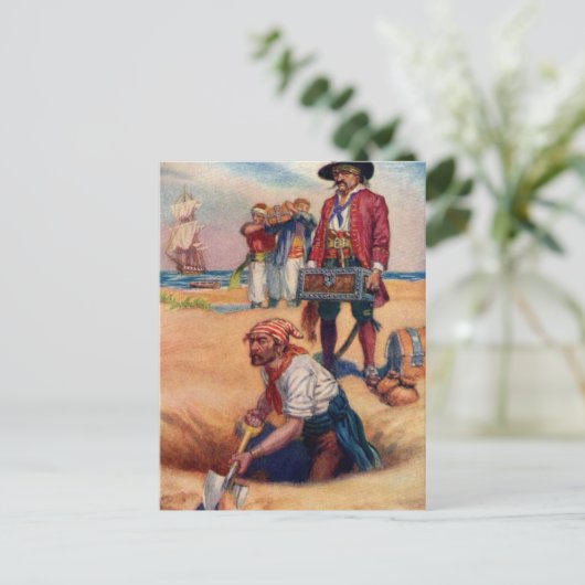 Pirate Treasure Briefkaart (Staand voorkant)