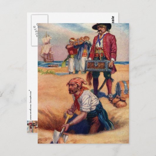 Pirate Treasure Briefkaart (Voorkant / Achterkant)