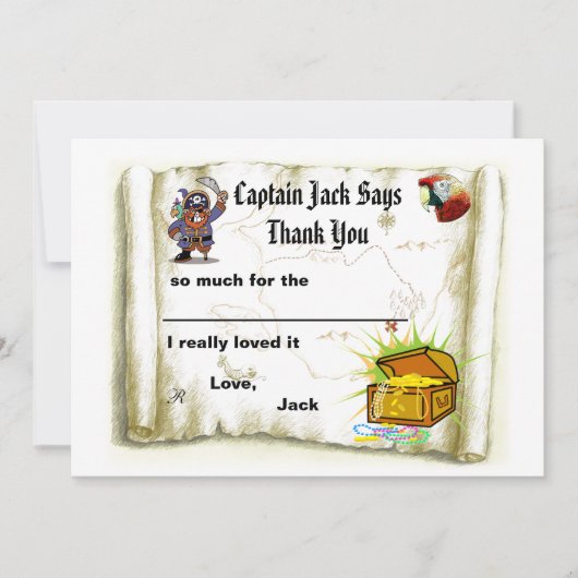 Pirate Treasure Card-partij Kaart (Voorkant)