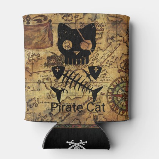 Pirate Treasure Cat Blikjeskoeler (Achterkant)