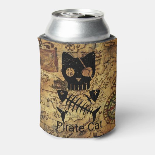 Pirate Treasure Cat Blikjeskoeler (Blikje Achterkant)