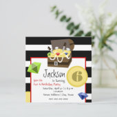 Pirate Treasure Chest Coins & Jewels Birthday Kaart (Staand voorkant)