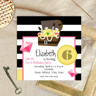 Pirate Treasure Chest Coins & Jewels Birthday Kaart