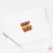 Pirate Treasure Chest Ronde Sticker (Envelop)