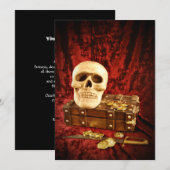 Pirate Treasure Halloween Party Kaart (Voorkant / Achterkant)