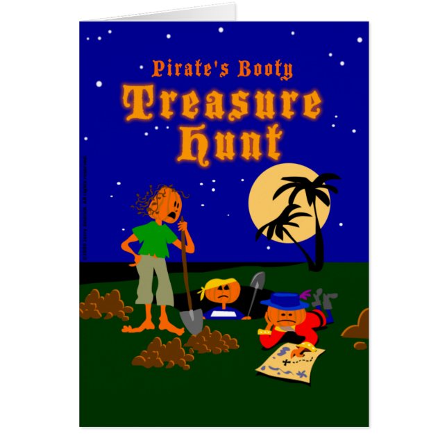 Pirate Treasure Hunt Card (Voorkant)