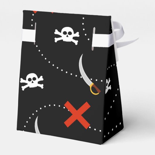 Pirate Treasure Kaart Spel Cartoon Patroon Bedankdoosjes (Achterkant)