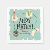 Pirate Treasure kaart Verjaardag Servet (Voorkant)