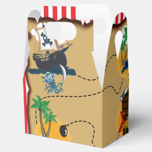 Pirate Treasure Kaart Verjaardagsfeest Favoriet Do Bedankdoosjes (Geopend)