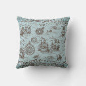  pirate Treasure Map Ahoy Matey Anchor Boy Kussen (Achterkant)