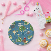 Pirate Treasure Map Birthday Blue Papieren Bordje (Feest)