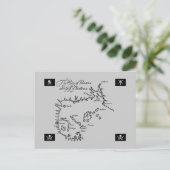 Pirate Treasure Map Briefkaart (Staand voorkant)