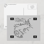 Pirate Treasure Map Briefkaart (Voorkant / Achterkant)