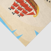 Pirate Treasure Map Cartoon Illustration Tissuepapier (Detail)
