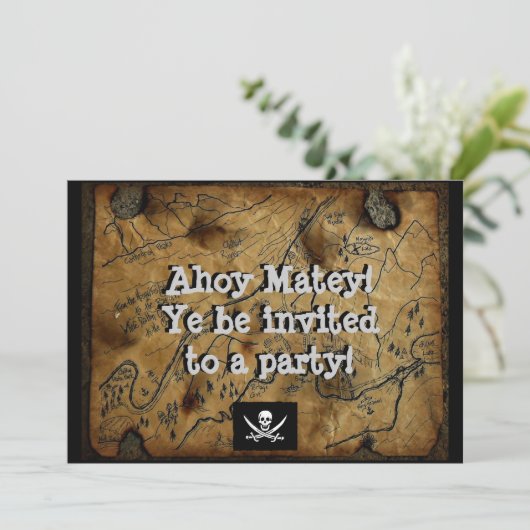 Pirate Treasure Map Haines Alaska Kaart (Staand voorkant)