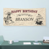  pirate Treasure Map Happy Birthday Spandoek (Beurs)