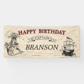  pirate Treasure Map Happy Birthday Spandoek (Horizontaal)