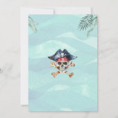 Pirate Treasure Map Kinder feestuitnodiging Kaart (Achterkant)