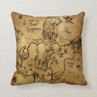 Pirate Treasure Map Kussen