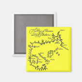 Pirate Treasure Map Magneet (Voorkant / Achterkant)