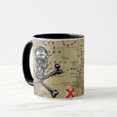 Pirate Treasure Map Mok (Voorkant links)