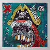 Pirate Treasure Map Poster (Voorkant)