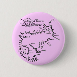 Pirate Treasure Map Ronde Button 5,7 Cm