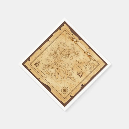 Pirate Treasure Map Servet (Hoek)