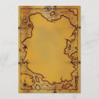 Pirate Treasure Map-uitnodigingen
