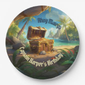 Pirate Treasure & Paradise Island Avontuur Papieren Bordje (Voorkant)