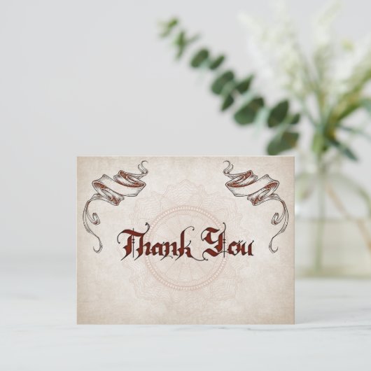 Pirate Treasure Wedding Bedankkaart (Staand voorkant)