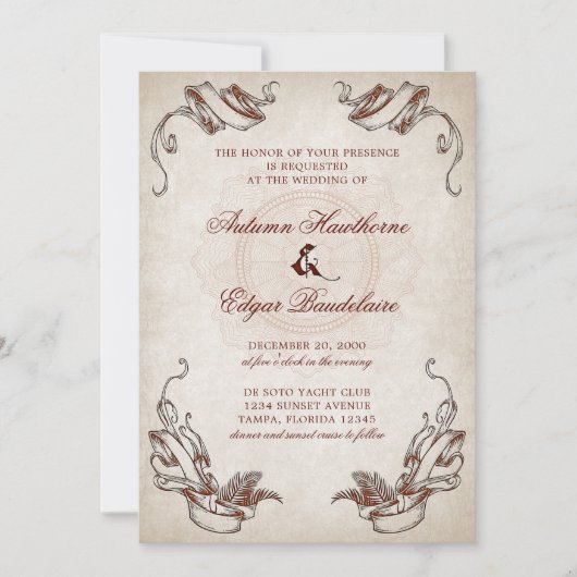 Pirate Treasure Wedding Kaart (Voorkant)