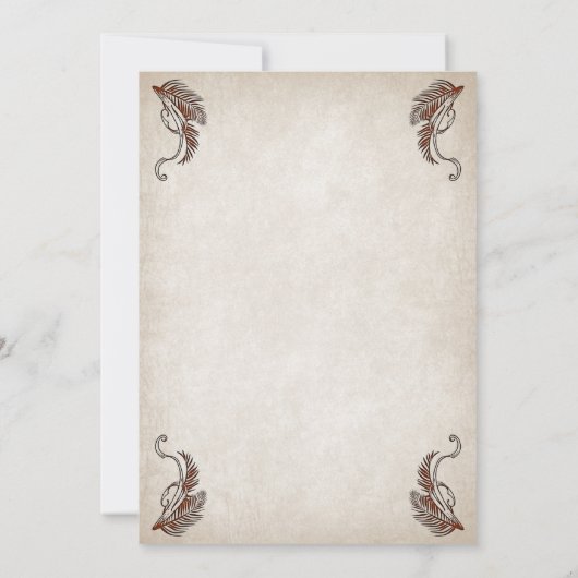 Pirate Treasure Wedding Kaart (Achterkant)