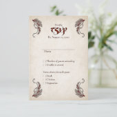 Pirate Treasure Wedding RSVP Kaartje (Staand voorkant)