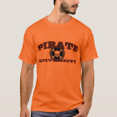 Pirate University Sinaasappel T T-shirt (Voorkant)
