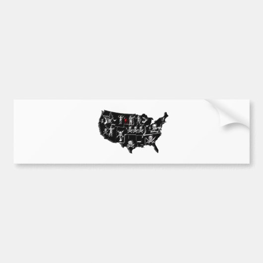 PIRATE USA BUMPERSTICKER (Voorkant)