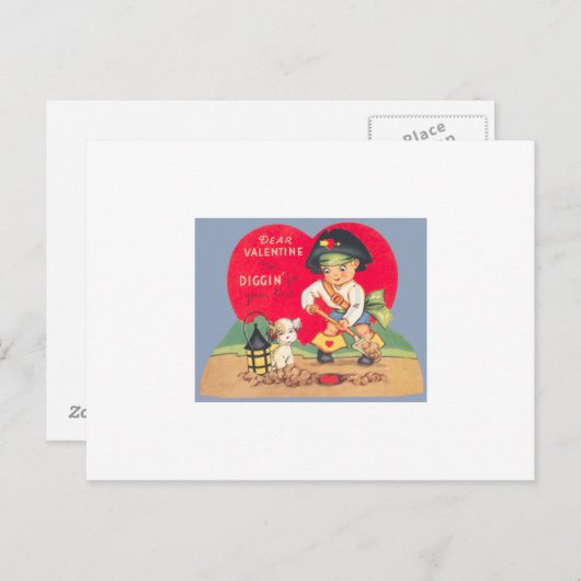  Pirate V Day Briefkaart (Voorkant / Achterkant)