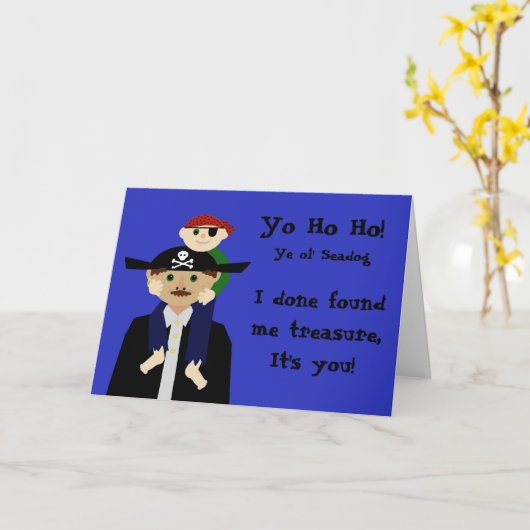 Pirate Vaderdag Kaart (Gele Bloem)