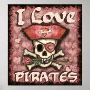 Pirate Valentijnsdag Poster