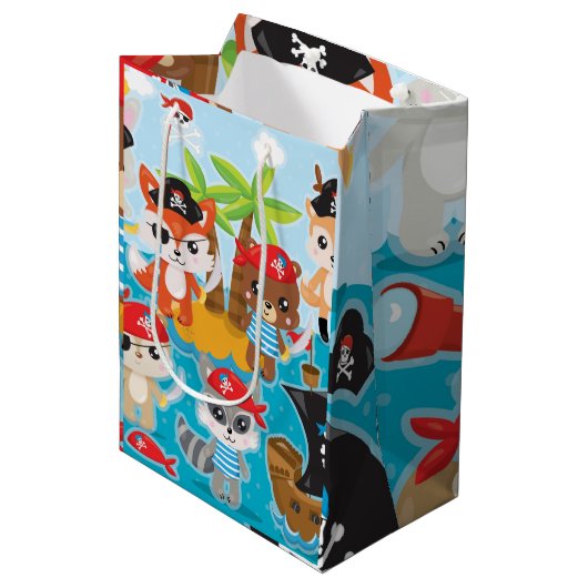Pirate van de partij voor dierenbemanningen medium cadeauzakje (Voorkant Gekanteld)
