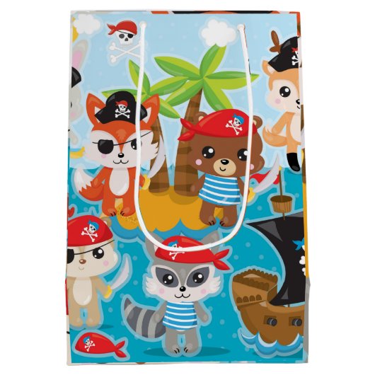 Pirate van de partij voor dierenbemanningen medium cadeauzakje (Achterkant)